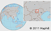 Gray Location Map of Than Uyen, highlighted parent region