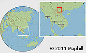 Savanna Style Location Map of Than Uyen, within the entire country