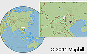 Savanna Style Location Map of Than Uyen, highlighted parent region