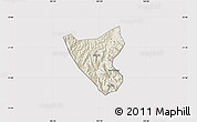 Shaded Relief Map of Than Uyen, cropped outside