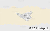 Classic Style Panoramic Map of Than Uyen, single color outside