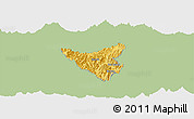 Savanna Style Panoramic Map of Than Uyen, single color outside