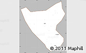 Gray Simple Map of Than Uyen, cropped outside