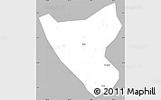 Gray Simple Map of Than Uyen, single color outside