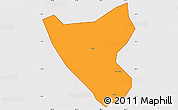 Political Simple Map of Than Uyen, cropped outside