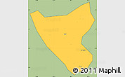 Savanna Style Simple Map of Than Uyen, cropped outside