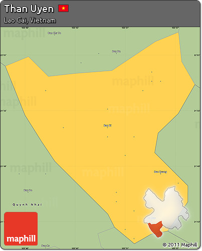 Savanna Style Simple Map of Than Uyen