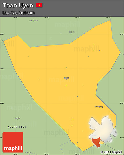 Savanna Style Simple Map of Than Uyen