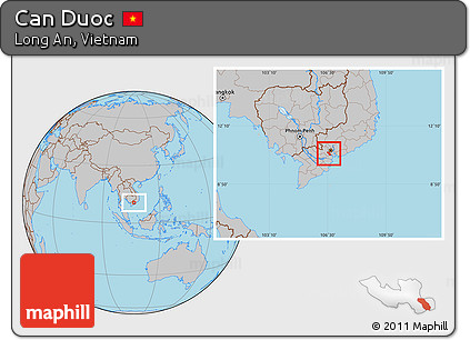 Gray Location Map of Can Duoc