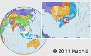 Political Location Map of Can Duoc, highlighted parent region
