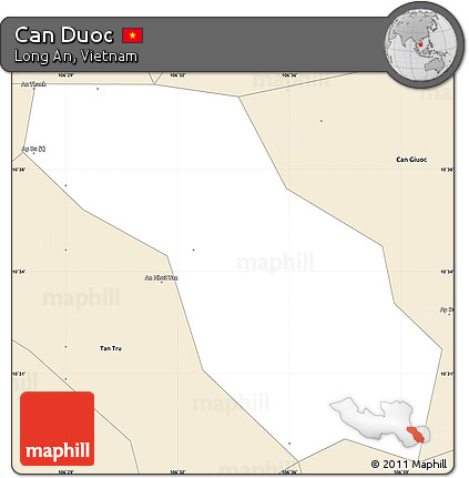 Classic Style Simple Map of Can Duoc