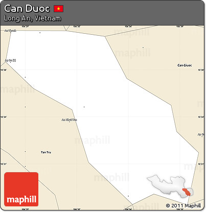 Classic Style Simple Map of Can Duoc