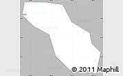 Gray Simple Map of Can Duoc, single color outside