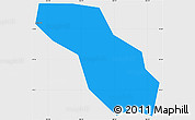 Political Simple Map of Can Duoc, single color outside