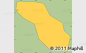 Savanna Style Simple Map of Can Duoc, cropped outside