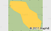 Savanna Style Simple Map of Can Duoc, single color outside
