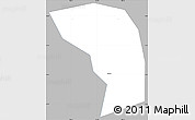 Gray Simple Map of Can Giuoc, single color outside