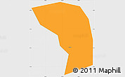 Political Simple Map of Can Giuoc, single color outside