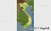 Physical Map of Vietnam, darken
