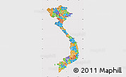 Political Map of Vietnam, cropped outside