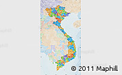 Political Map of Vietnam, lighten