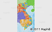 Political Map of Vietnam, political shades outside