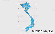 Political Shades Map of Vietnam, cropped outside