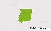 Physical 3D Map of Hong Dan, cropped outside