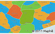 Physical 3D Map of Hong Dan, political outside