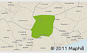 Physical 3D Map of Hong Dan, shaded relief outside