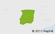 Physical 3D Map of Hong Dan, single color outside