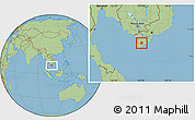 Savanna Style Location Map of Hong Dan