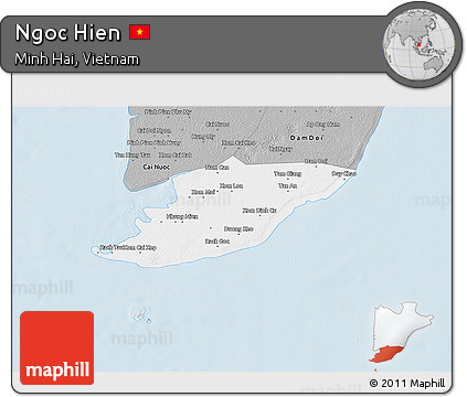 Gray 3D Map of Ngoc Hien