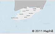 Gray 3D Map of Ngoc Hien, single color outside