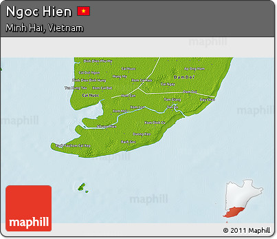 Physical 3D Map of Ngoc Hien