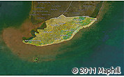 Satellite 3D Map of Ngoc Hien, darken