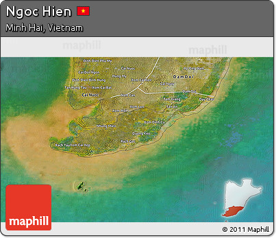 Satellite 3D Map of Ngoc Hien