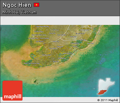 Satellite 3D Map of Ngoc Hien