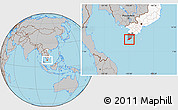Gray Location Map of Ngoc Hien, highlighted country, highlighted parent region