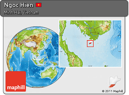 Physical Location Map of Ngoc Hien, highlighted parent region
