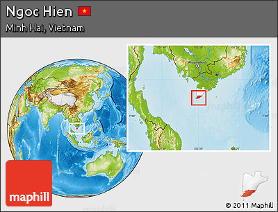 Physical Location Map of Ngoc Hien, highlighted parent region