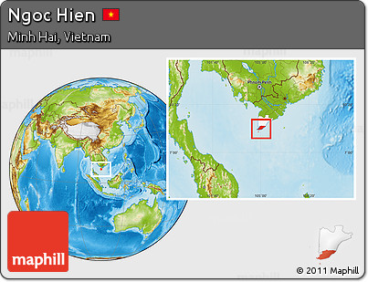 Physical Location Map of Ngoc Hien, highlighted parent region