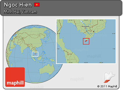 Savanna Style Location Map of Ngoc Hien