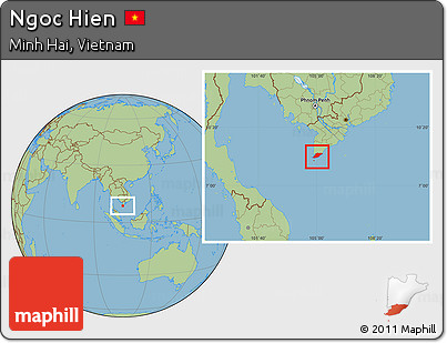 Savanna Style Location Map of Ngoc Hien