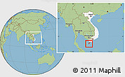 Savanna Style Location Map of Ngoc Hien, highlighted country, highlighted parent region, within the entire country