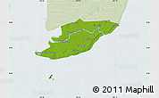 Physical Map of Ngoc Hien, lighten