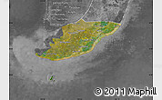 Satellite Map of Ngoc Hien, desaturated