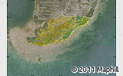 Satellite Map of Ngoc Hien, semi-desaturated