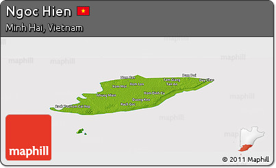 Physical Panoramic Map of Ngoc Hien, cropped outside