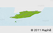 Physical Panoramic Map of Ngoc Hien, single color outside